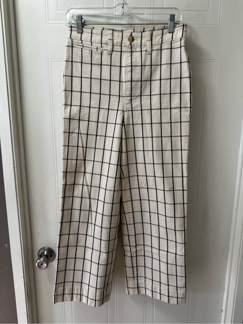 Madewell Cream Windowpane Check Chinos